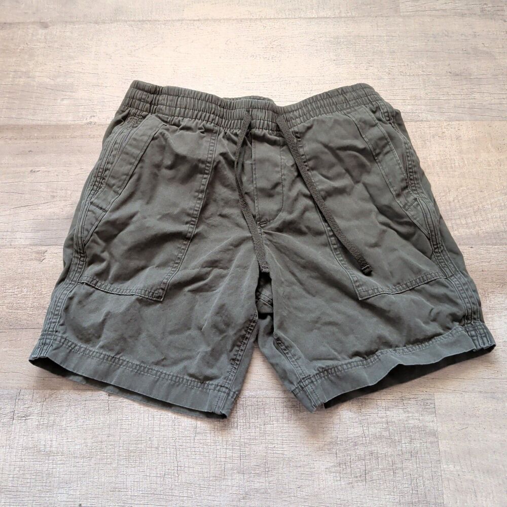 Abercrombie & Fitch Mens Shorts Small S Olive Green Pull On Elastic Drawstring